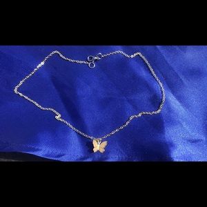 Gold butterfly necklace 🦋